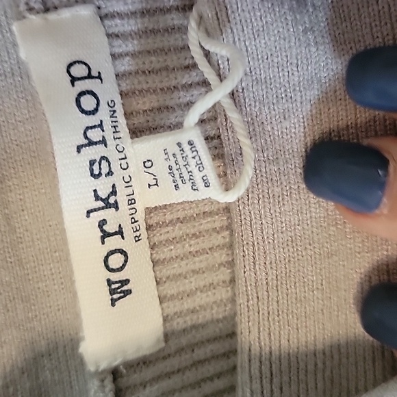 Workshop Light Gray Cowl Neck Sweater - Picture 2 of 4